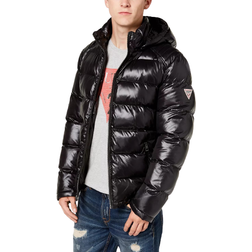 Guess Men's Hooded Puffer Coat - Black