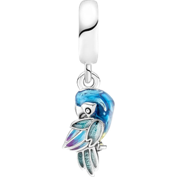 Pandora Jungle Paradise Parrot Dangle Charm - Silver/Multicolour