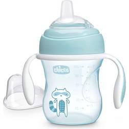 Chicco Mug pédagogique Transition avec anses 200 ml bleu 4m