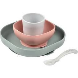 Beaba Geschirrset aus Silikon Eucalyptus 4 Teile