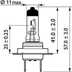 Philips Phillips glödlampa 12V P27 7W orange (1 st)