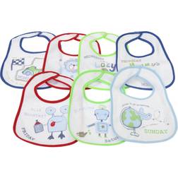 Universal Textiles Baby Patterned 7 Days Of The Week Bibs Pack Of 7