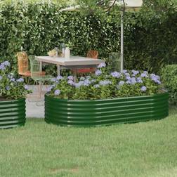 vidaXL Plantenbak 175 x 100 x 36 cm Gepoedercoat Staal Groen