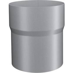Lindab Silver Pipe Connector 75mm Silver Metallic