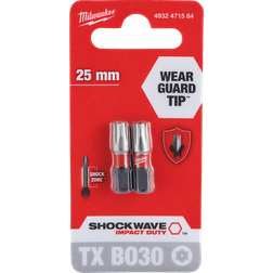 Milwaukee Slagbits Shockwave Impact Duty TX/BO30×25mm pk/2