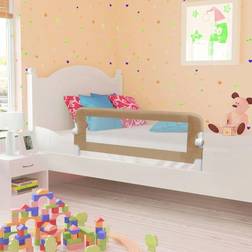 vidaXL Barandilla De Seguridad Cama De Niño Poliéster Taupe 102x42 cm