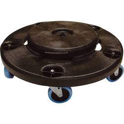 Rubbermaid Commercial Plateau Round Twist On/Off Dolly 350 lb Capacity 18dia x 6 5/8h Black