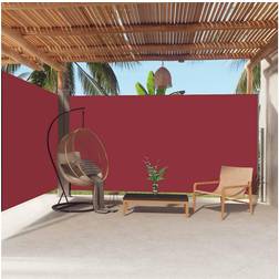 vidaXL Tenda Da Sole Laterale Retrattile Rossa 200x600 cm - Rosso