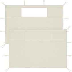 vidaXL Gazebo Sidewalls with Windows 2 Cream Cream