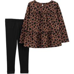 Carter's Baby 2-piece Leopard Top & Legging Set - Brown/Black