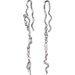 Maanesten Elisa Earrings - Silver/Opal/Aquamarine/Pearls