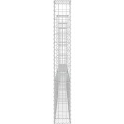 vidaXL U-formad gabionkorg 4 stolpar järn 380x20x150