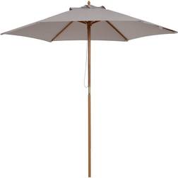 OutSunny 2.5m Wood Garden Parasol Shade Patio Umbrella Canopy