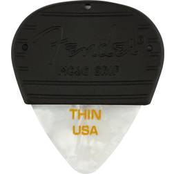 Fender Mojo Grip Celluloid Guitar Picks Thin White Moto 3pk