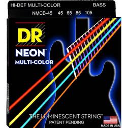 DR Neon flerfärgade bassträngar strängar 4-strängar, 045–105