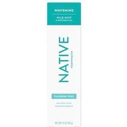 Native Whitening Wild Mint & Peppermint Oil Fluoride Free Toothpaste, 4.1