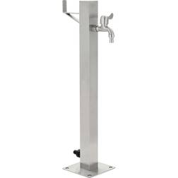 vidaXL Garden Water Column Stainless Steel Square Silver
