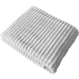 Redlunds Pläd Fleece Baloo Filt Blå, Vit (170x130cm)