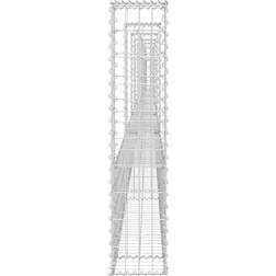vidaXL gabionkorg 6 stolpar järn 620x20x100 - Silver