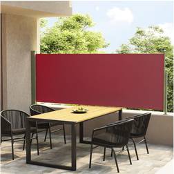 vidaXL Auvent Latéral Rétractable De Patio 117x300 cm Rouge