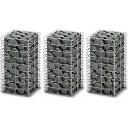 vidaXL Gabion Kivikorisarja 25x25x50 cm Set of 3