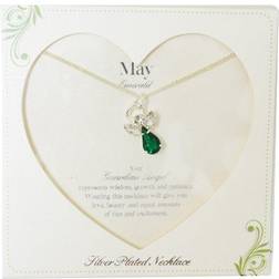 Xpressions Guardian Angel May Necklace - Silver/Green/Transparent