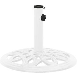 vidaXL Parasolfod 40x40x32 støbejern hvid