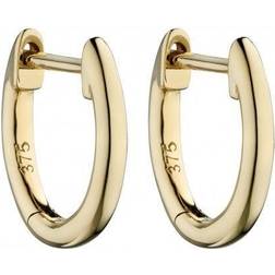 Elements Plain Huggie Earrings - Gold