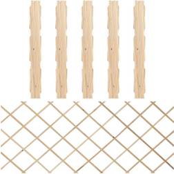 vidaXL Trellis Fences 5 Pcs Solid Firwood 180x80 cm - Beige