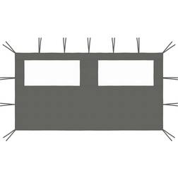 vidaXL Parete con Finestre per Gazebo 4x2 M Antracite