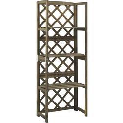 vidaXL Solid Fir Wood Trellis with Garden Plant