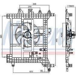 85711 Ventilador de Radiador 280 12 con