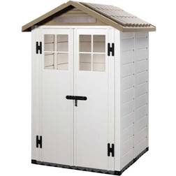 Shire Tuscany Evo 4' 4' 100 Apex Plastic Shed Double Door with Two Pre Glazed (Gebäudefläche )