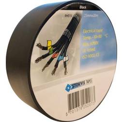 PVC tape 25 20 m, sort