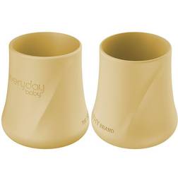 Everyday Baby Silikonmugg 2-pack Soft Yellow