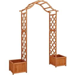 vidaXL Havepergola Med Plantekasse Massivt Fyrretræ
