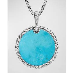 David Yurman Elements Disc Pendant in Turquoise/Silver Turquoise/ One