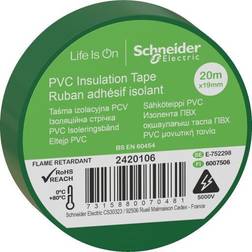 Schneider Electric PVC isoleringstape 19 20 m grøn