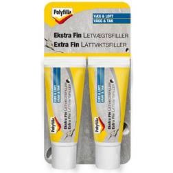 Polyfilla Ekstra Fin Letvægtsfiller Mini dobbeltpack