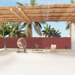 vidaXL Tenda Laterale Retrattile Marrone 140x1200 cm