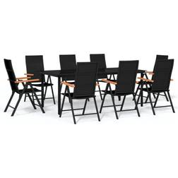 vidaXL 3099118 Essgruppe, 1 Tisch einschl. 8 Stühle