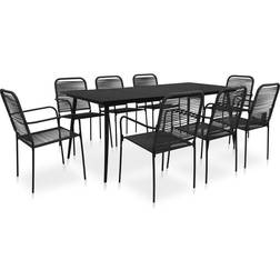 vidaXL 3058280 Juego de comedor de patio, 1 Mesa incl. 8 Sillas