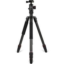 Fotopro X-Go Chameleon 4-Section Aluminum Tripod with FPH-52Q Ball Head, Black