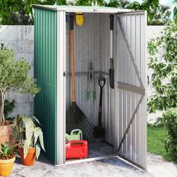 vidaXL Cobertizo Jardín Acero Galvanizado Verde 118.5x97x209.5 cm (Área de construcción )