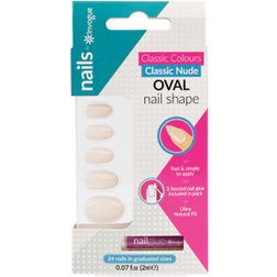 Invogue Classic Oval Nails Nude 24 st + 2