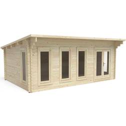 Forest Garden Wolverley 6m Pent Double Glazed Log (Surface du bâtiment )