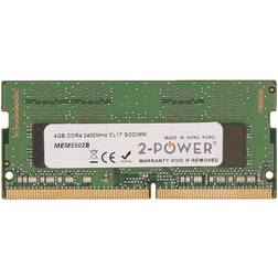 2-Power 4GB DDR4 2400MHz CL17 SODIMM Memory replaces CT4G4SFS824A