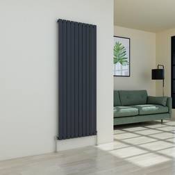 WarmeHaus 682mm Single, Anthracite Flat Panel Designer Radiator