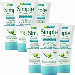 Simple Daily Skin Detox Purifying Face Wash 6 X 150ml