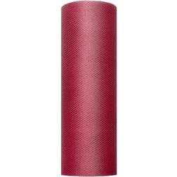 PartyDeco Tule stof op rol bordeaux rood 30cm x 9meter Organza/mesh decoratie stoffen